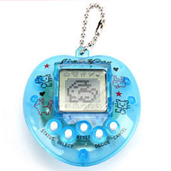 Elektroniska husdjur Tamagotchi, 49-i-ett, virtuell, cyber, digital, roliga leksaker Pixel Blue