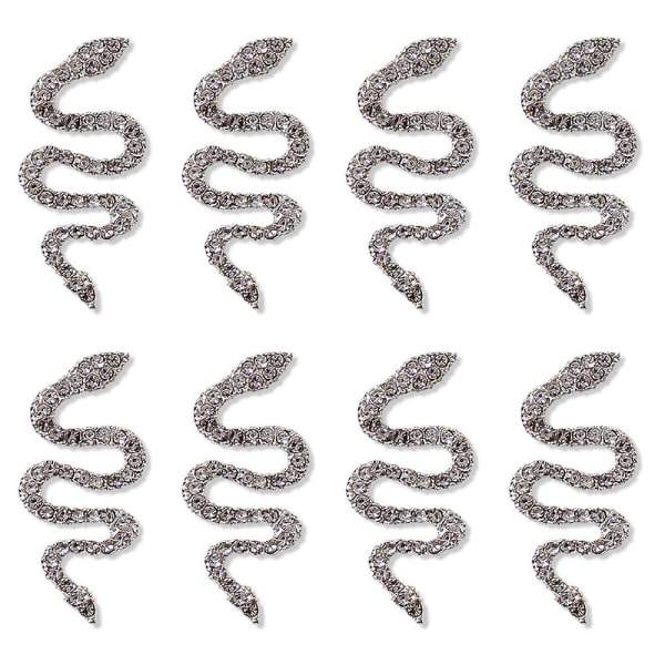 3d Snake Nail Art Charm Metal Snake Wave Nail Art Strassfärg Nail Art Smycken Tillbehör Gör-det-själv hantverk Nail art