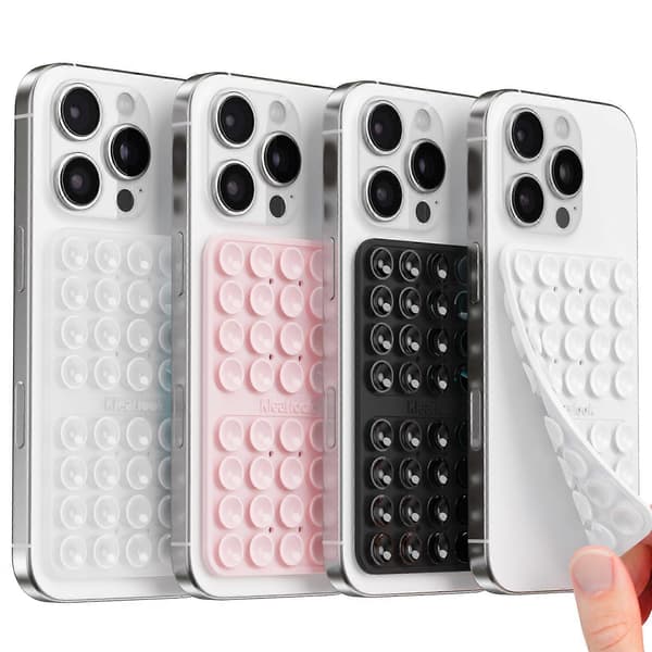Klearlook 4-pack Silikon Sugpropp Mobilskal Fäste Dubbelsidigt, Klibbigt Mobilgrepp