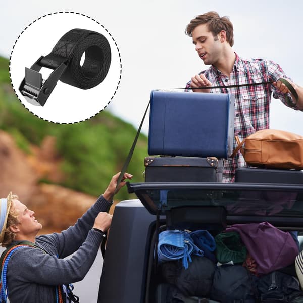 Cykelbærerem, 6 stk. 1m Spændebånd med Rustfrit Stål, ZQKLA