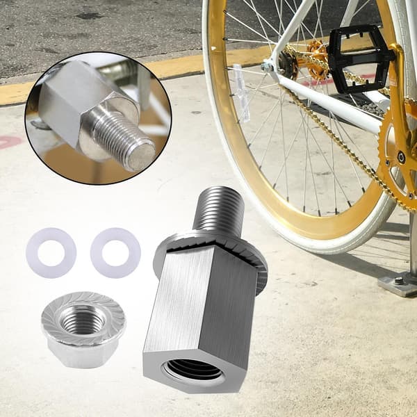 Cykelaxeladapter för M10 x 1.0 solid axel universal cykelvagnskoppling