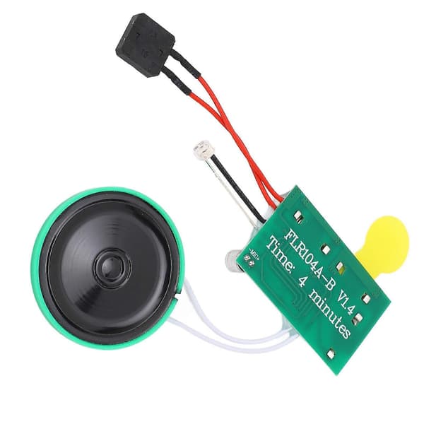 4 minutter DIY opptakbart gratulasjonskortmodul lyssensor stemmelydopptakbrikke (enkelt avspilling)