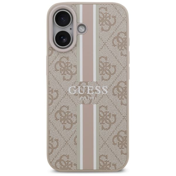Guess 4G Printed Stripes MagSafe-deksel til iPhone 17 rosa