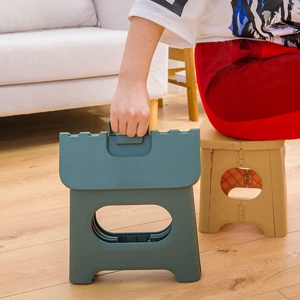 Portable Folding Plastic Stool for Kids, Folding Stool (Light Green Cadmium)