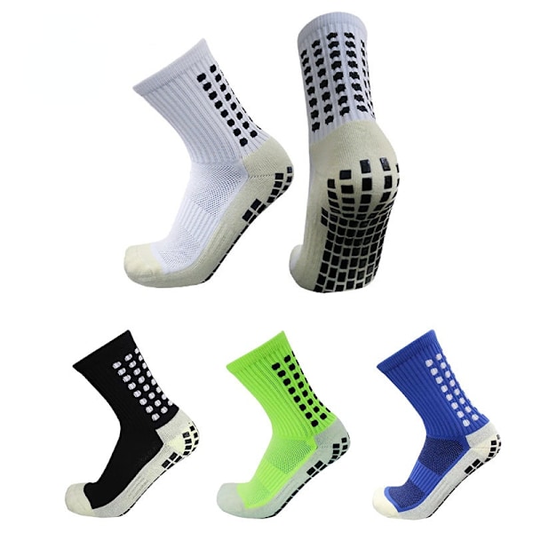 Skridsikre Socr Sokker Mænd Kvinder Udendørs Sport Grip Fodboldstrømper 38-44 US6-10 white 38-44