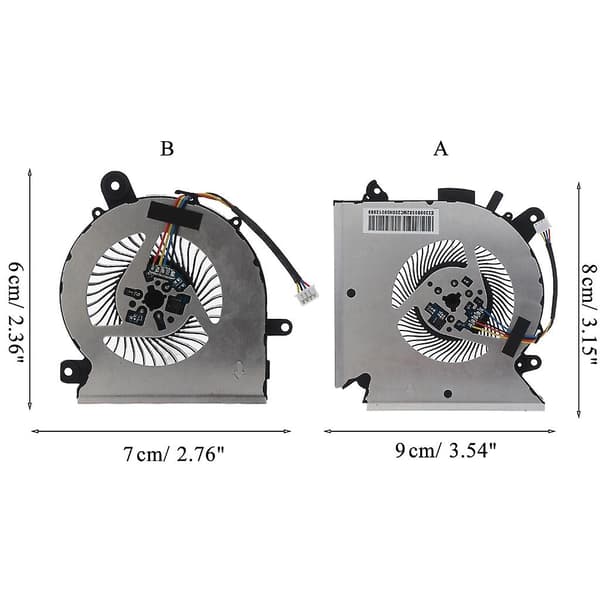 Laptop CPU Køleventilator PABD08008SH-N413 PAAD06015SL-N433 til MSI GF63 GF65 A pair