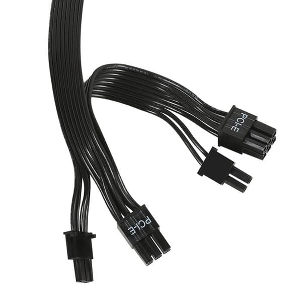 8-pin PSU til dobbel 6+2-pinners PCIe strømkabel, hann til hann GPU-kabel for modulær strømforsyning