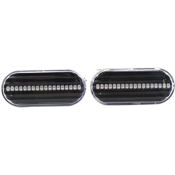 LED-sidemarkeringslys til MK4 R32 Golf B5 B5.5 Ny, erstatningsblinklys, sort røget linse