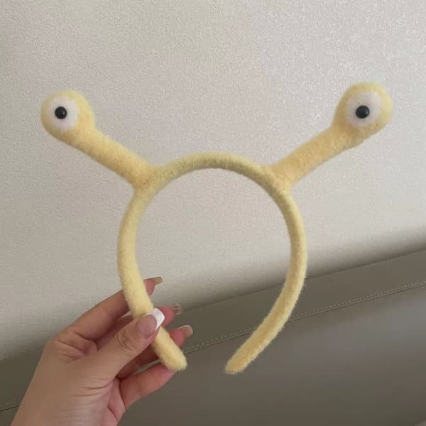 Snegles hårband for ansiktsvask GUL