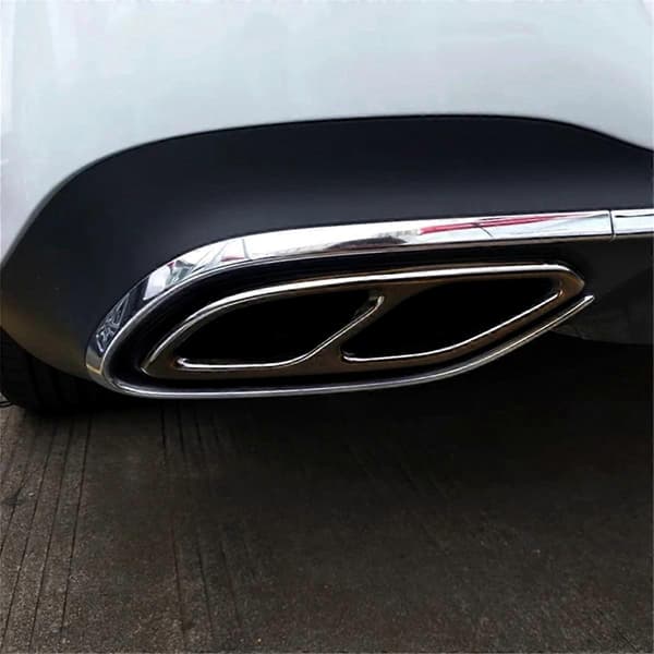 For CLA Class C118 W118 20-23 Bakre Lyddemper Eksosrør Deksel -A Gloss Black