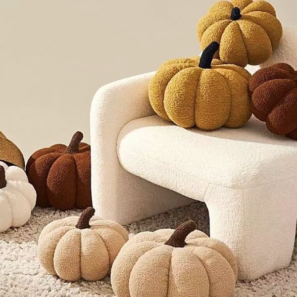 20CM Julpumpa Plysch Kudde Dekorativ Kudde - s201