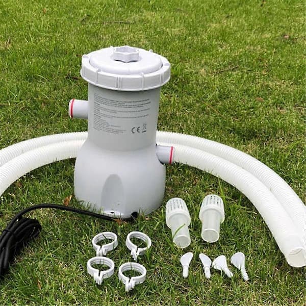 Elektrisk poolpump med filtersystem kompatibel med simbassänger vattenirkulation