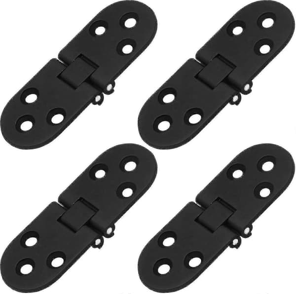 4 Pcs Tray Hinges, Heavy Duty Folding Hinges 180 Degree Round Edge Hinge