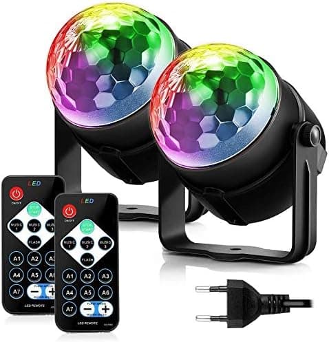Diskokula 2-pack, Partyljus Scenlampa Nattklubbsbelysning Proj