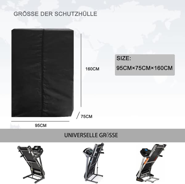 Foldable Treadmill Cover, Foldable Treadmill Dust Cover Windproof Rainproof Waterproof Tarp