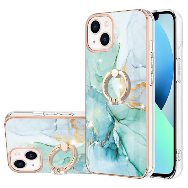 iPhone 15 Skal Ring Marmor Grön 44