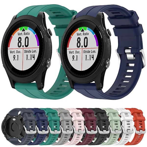 För Garmin Approach S62 22mm silikonklocka Black