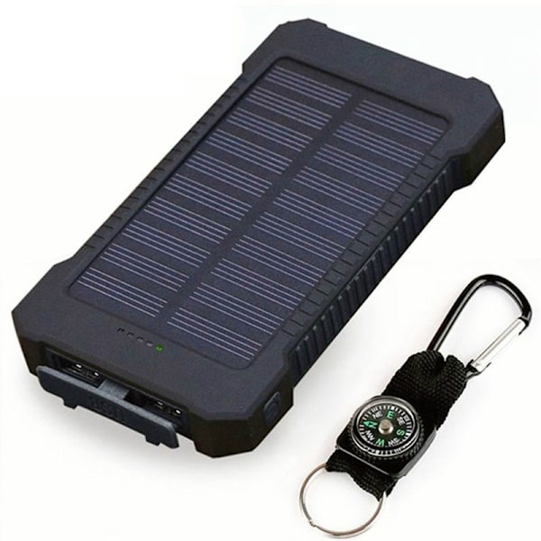 20000mAh Bärbar Solenergi för Utomhusbruk, Vildmarksfiske, Camping, Högkapacitets Backup-energi, Snabbladdning, Mobil Energi Negro