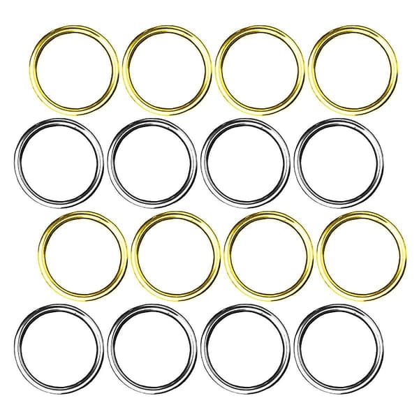 Metallring, 40 st Multi O-ring innerdiameter 20 mm (guld, silver) -- - Perfet