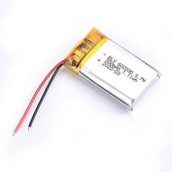 3.7v 300mah Li-ion 602030 Li-polymer Oppladbart Batteri