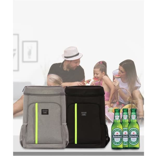 Isoleret rygsæk - 7House - Stor kapacitet 33L - 900D polyester - EVA-foring - Sort