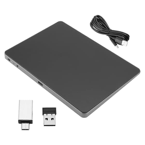 Bluetooth Touchpad Multi-funktion Gestus Trackpad Genopladelig Trådløs Touchpad til Laptop IPad I Black