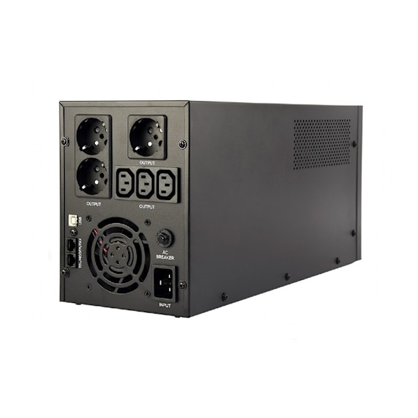 UPS-virtalähde 3000 VA / 1800 W – LCD-näyttö ja USB
