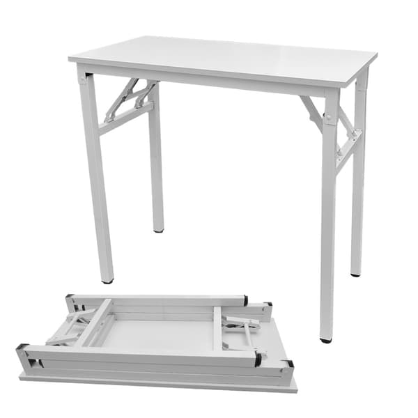 Hopfällbart bord 80×40×75 cm / fällbart skrivbord med stålram /