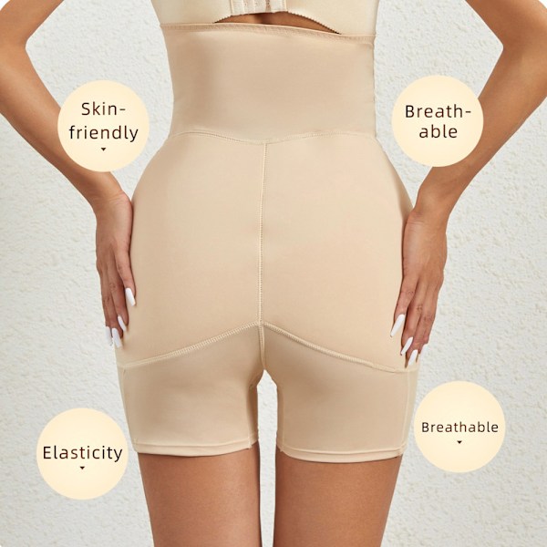 Shapewear med hög midja L - Beige