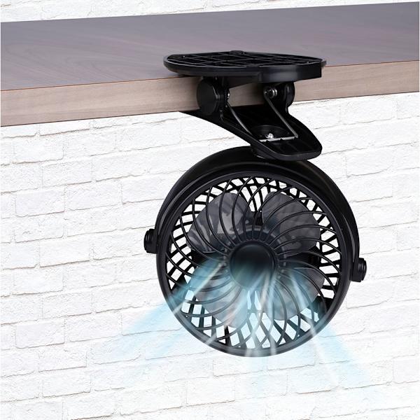 Lille ventilator med bordklemme