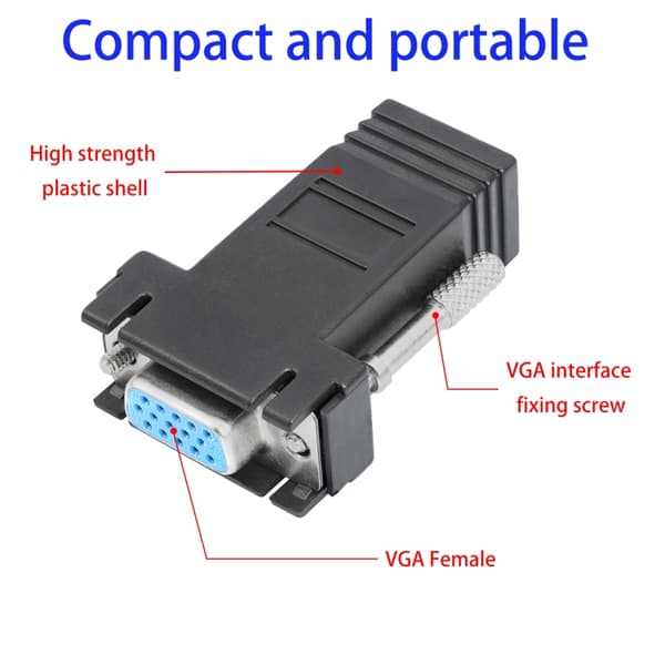 VGA-adapter Vga til netværksstik RJ45