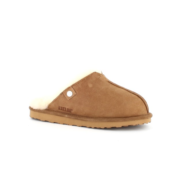 Axelda Åbo 38 - Fårskinnstoffla Chestnut/Creme