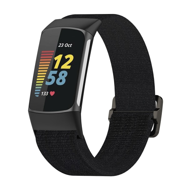 Elastiskt armband till Fitbit Charge 5 / 6  - Svart