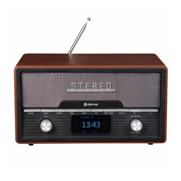 Denver MDA-525DW Retro Stereojärjestelmä – DAB+, Bluetooth, CD-