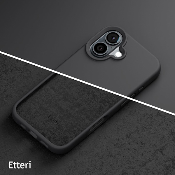 Etteri Silikonikuori iPhone 16 Plus:lle - Svart