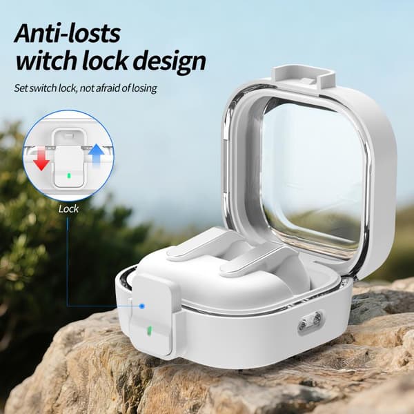 Hörlursfodral med snäpplås för Galaxy Buds4/Buds4 Pro - Vit