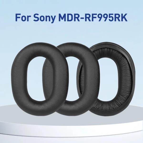 Ørepuder i kunstlæder til Sony MDR-RF995R / WH-RF400R - Sort