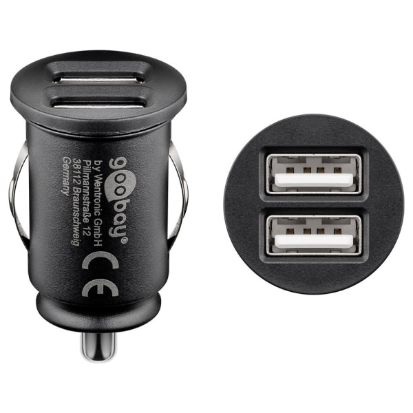 Goobay USB-lader til cigarettænderudtaget Sort