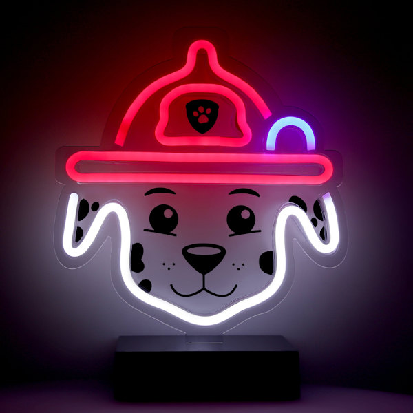 Paw Patrol LED-neonkyltti jalassa - Marshall