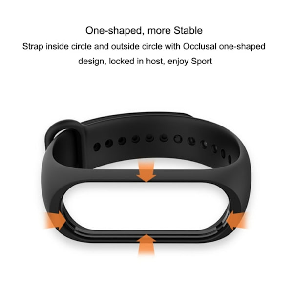 Klockarmband till Xiaomi Mi Band 4 - Svart
