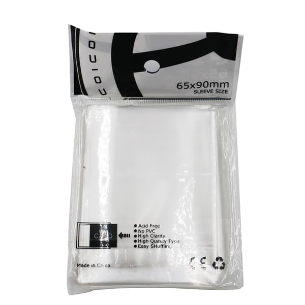 Transparente plastlommer til spillekort - 100 stk