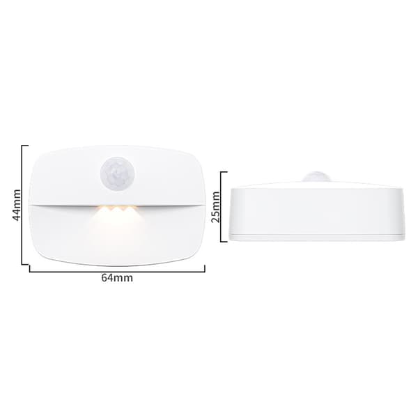 LED nattlampa med rörelsesensor / batteridriven sensorlampa 3-p