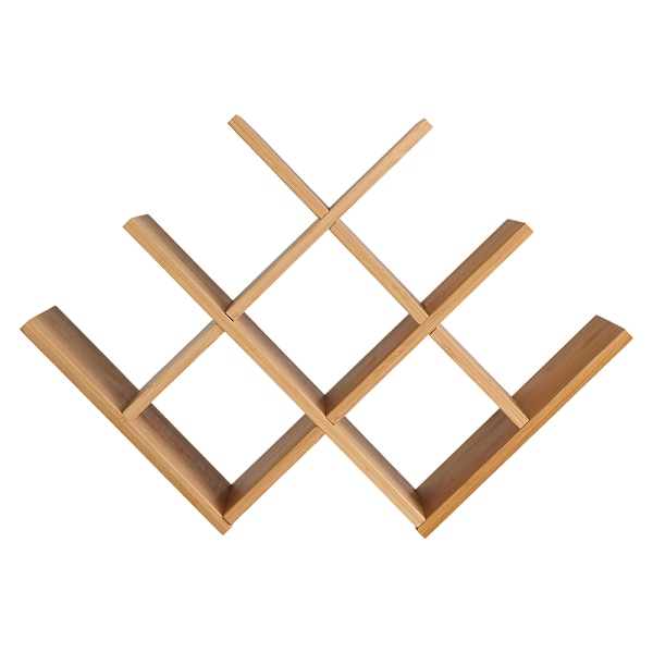 Vinställ i bambu för 8 flaskor med stilren och naturlig design