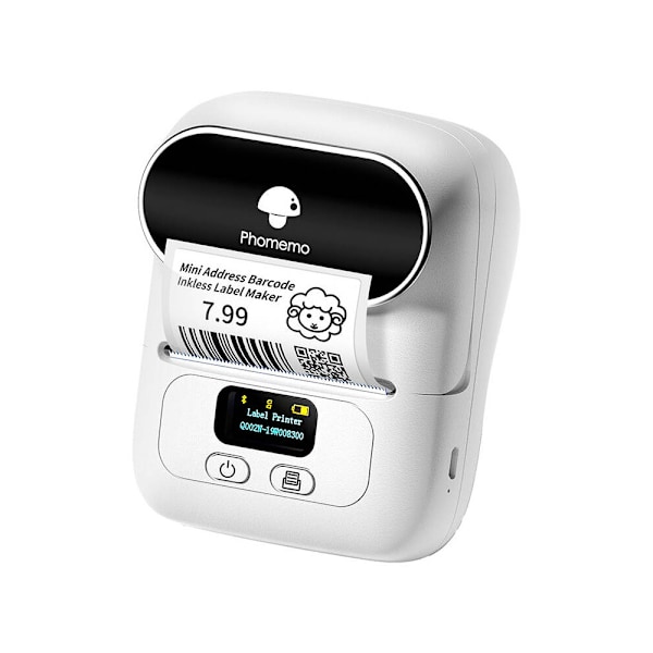Phomemo M110 bærbar termisk labelprinter - Hvid