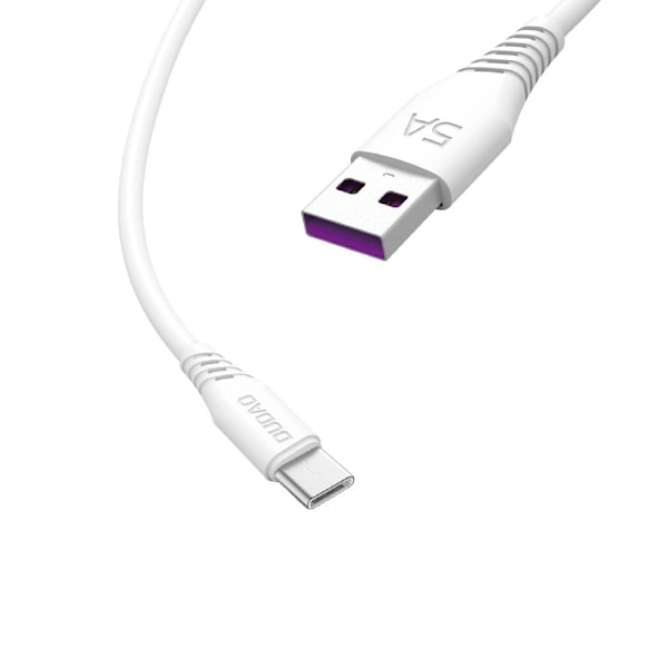 Dudao USB-kabel USB til USB-C 5A 1m - Hvid