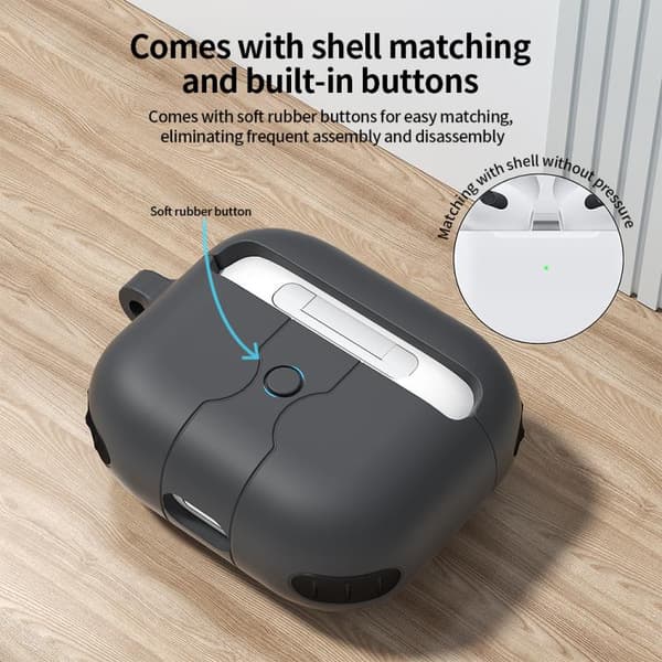 Silikonecover i spilcontroller-design til AirPods 3 – Grå