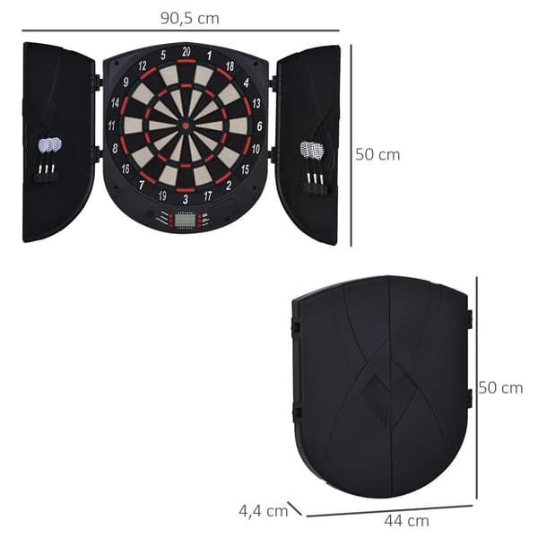 Elektronisk dartskab med dartskive / digital dartskive med LCD-