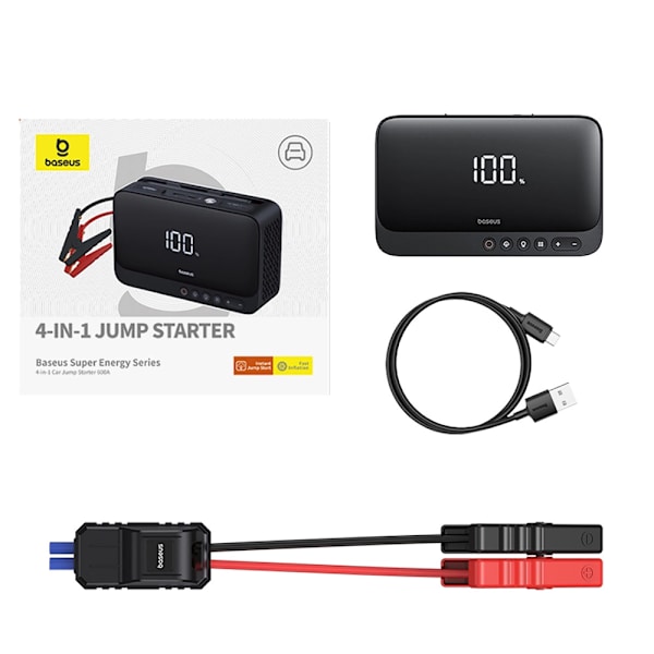 Baseus Super Energy 4i1 600A Powerbank / Kompressor / Ficklampa