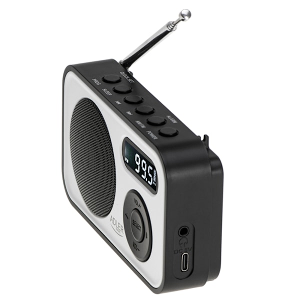 Adler FM-Radio med PPL och LCD-display
