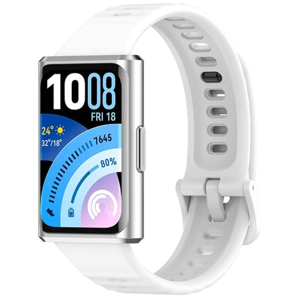 Silikonearmbånd til Huawei Band 11 Pro – Hvid / Silikonearmbånd